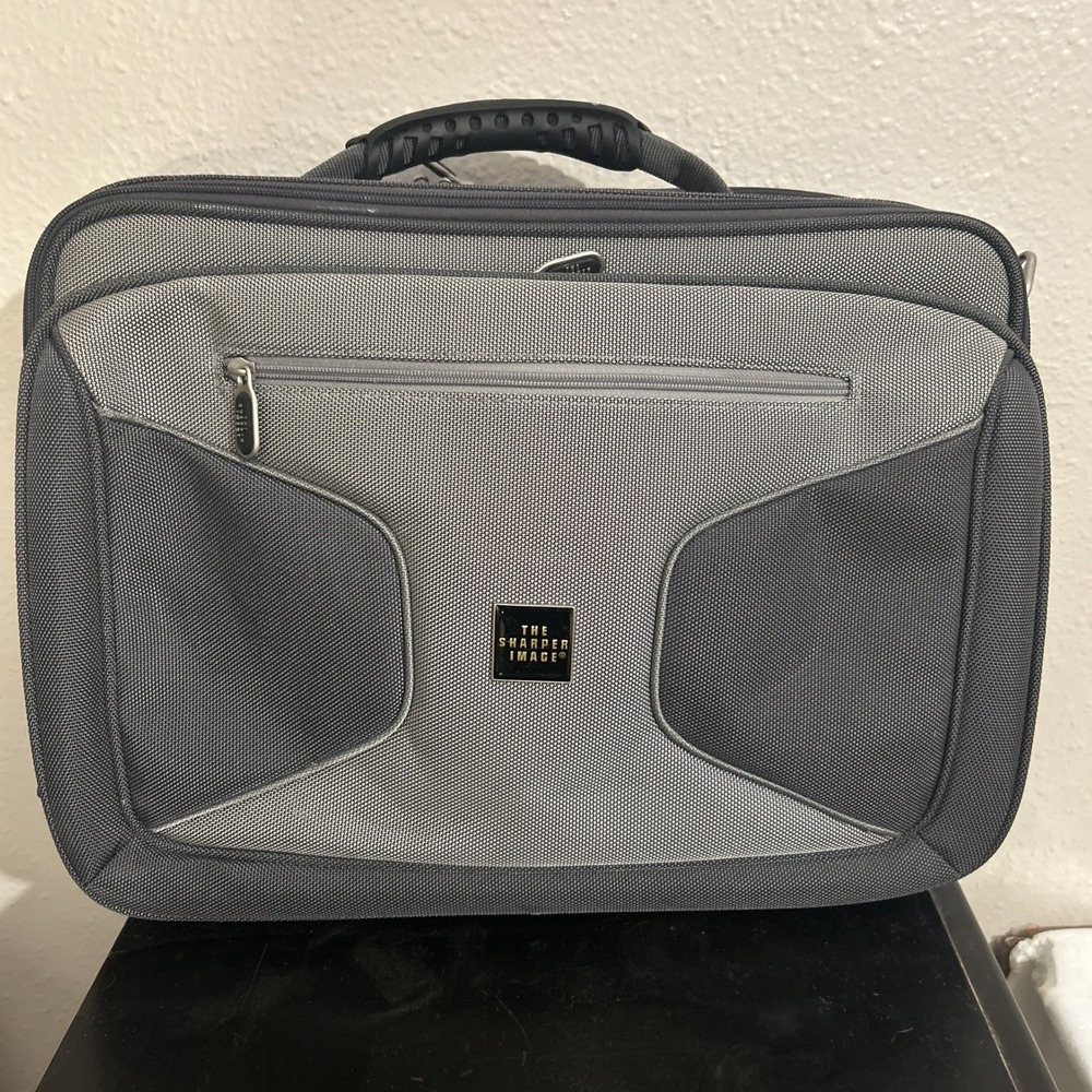 Sharper Image Carry On Laptop‎ Bag TSA Approved Silver & Grey Travel